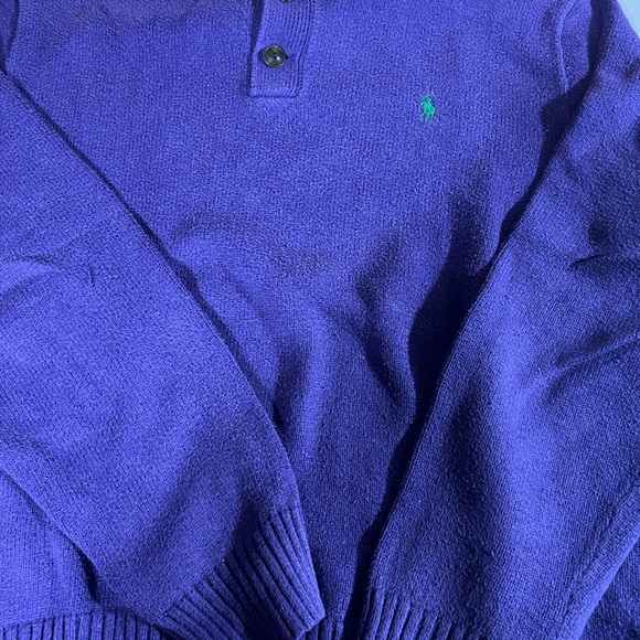 Polo Ralph Lauren Purple XL Turtleneck Sweater With Three Buttons - Picture 8 of 13